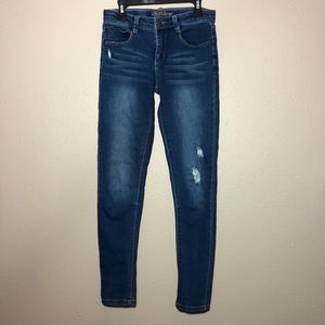 🌸Girls Wallflower Skinny Jeans Blue Pre-Ripped